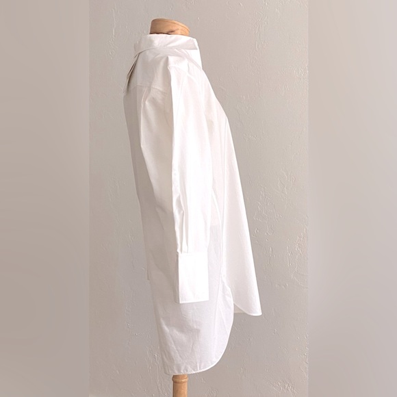 NWT CHLOE MILK WHITE COTTON BUTTON DOWN SHIRT DRESS SIZE 36 - Picture 6 of 16
